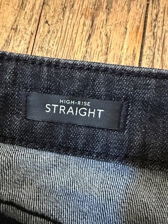 White House Black Market Dark Wash High Rise Straight Leg Jeans - Picture 3 of 9